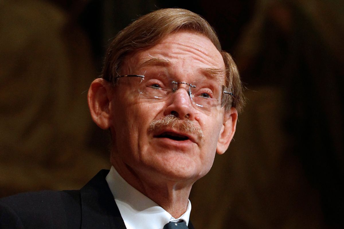 World Bank President Robert Zoellick delivers a speech on "Democratizing Development Economics" at Georgetown University in Washington September 29, 2010. 

REUTERS/Kevin Lamarque (UNITED STATES - Tags: BUSINESS HEADSHOT)  (Â© Kevin Lamarque / Reuters)