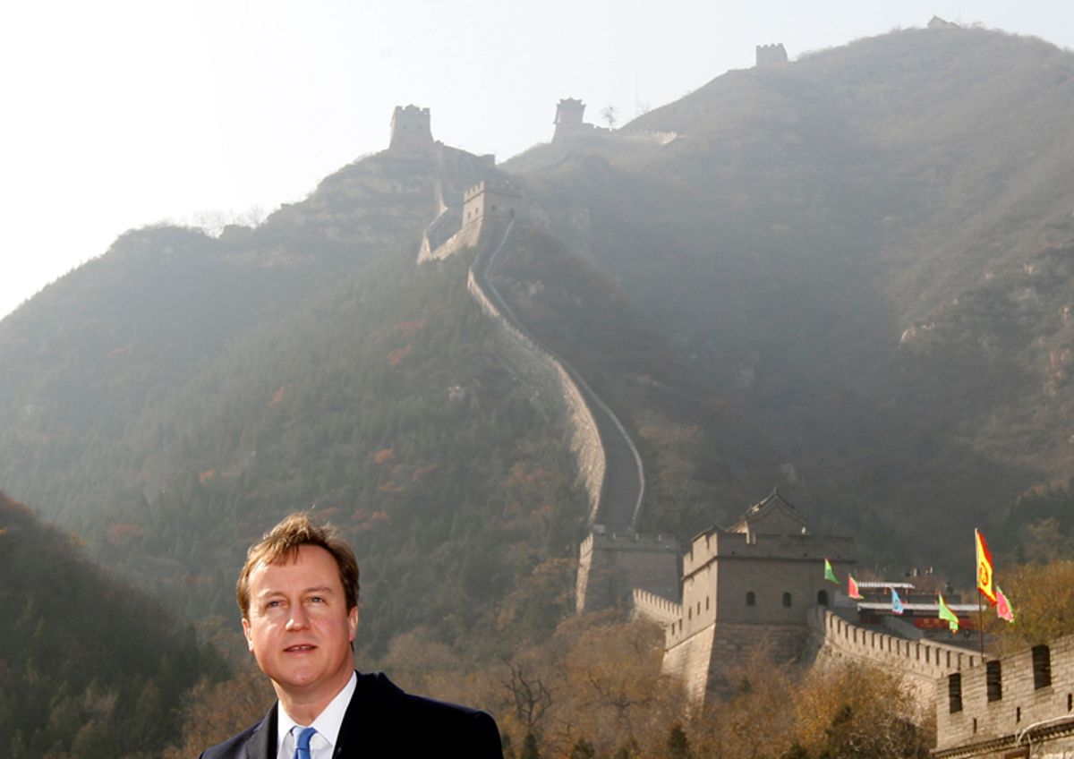 Britain's Prime Minister David Cameron visits the Great Wall during a trade mission in Beijing November 10, 2010.  REUTERS/Darren Staples   (CHINA - Tags: POLITICS BUSINESS)    (Â© Darren Staples / Reuters)