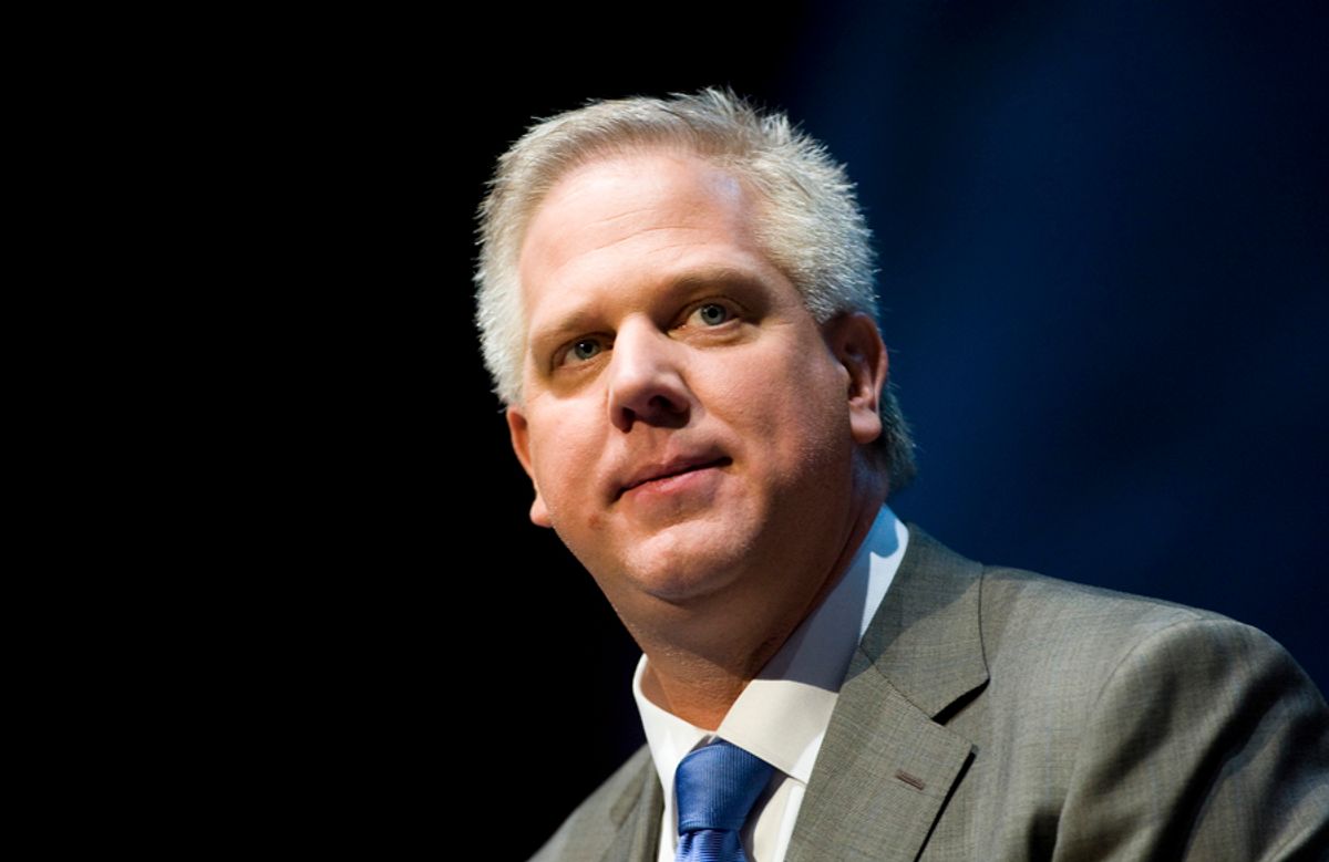 Fox News host Glenn Beck speaks during the National Rifle Association's 139th annual meeting in Charlotte, North Carolina on May 15, 2010. REUTERS/Chris Keane (UNITED STATES - Tags: POLITICS)      (Â© Chris Keane / Reuters)
