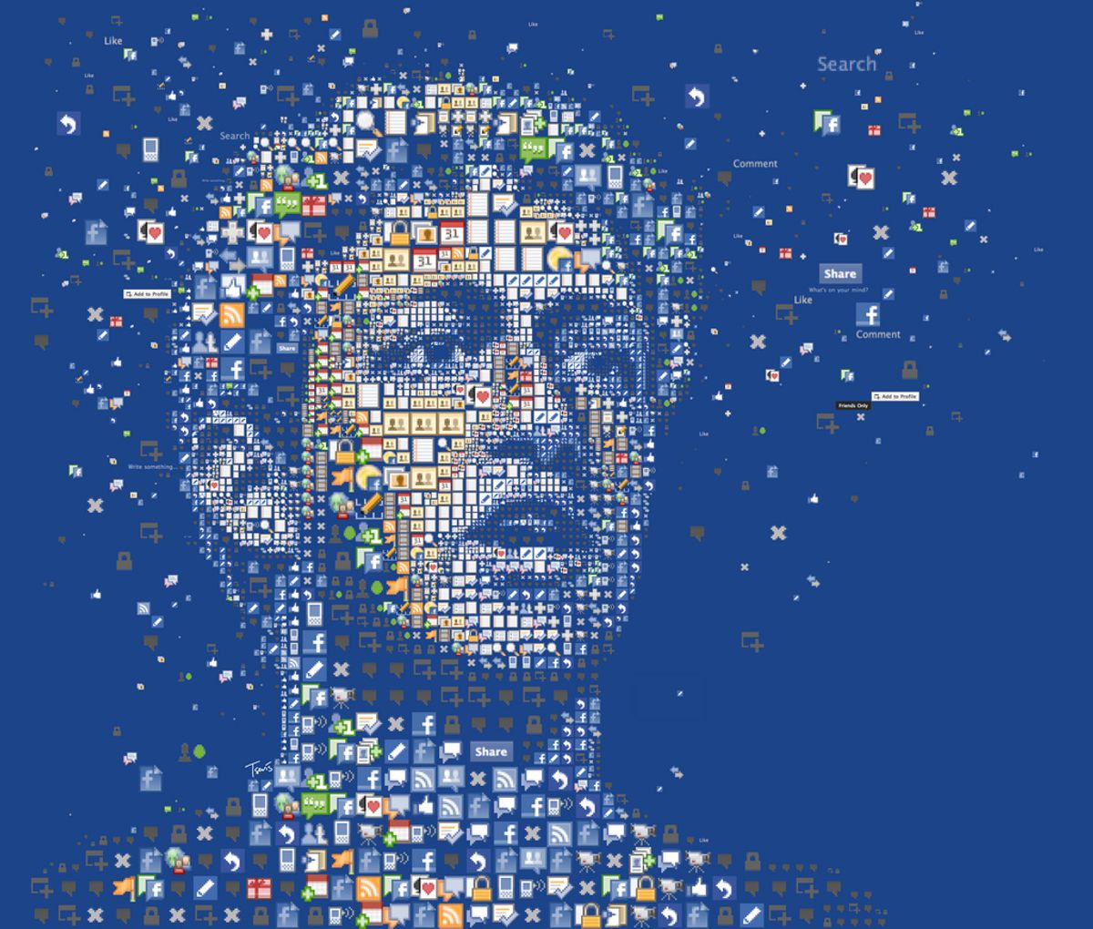 A rendering of Facebook CEO Mark Zuckerberg. It is expected that on Monday, he will announce the launch of Facebook email.  