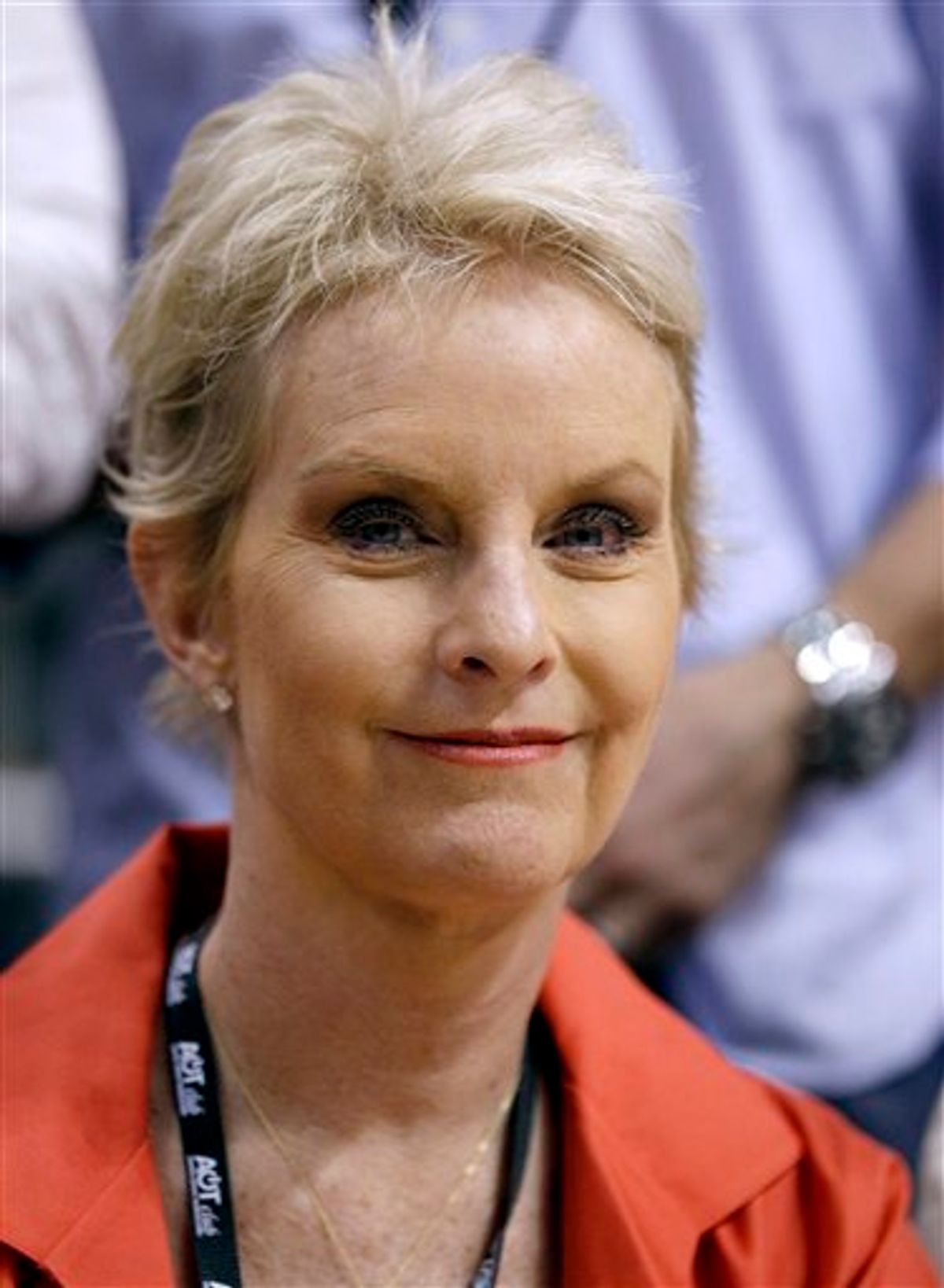 FILE - In this May 25, 2010 file photo, Cindy McCain, wife of Sen. John McCain, R-Ariz., is seen in Phoenix. McCain, the wife of 2008 Republican presidential nominee John McCain, is speaking out against the ban on gays serving openly in the military while her husband is working to maintain it. (AP Photo/Ross D. Franklin, File)    (AP)