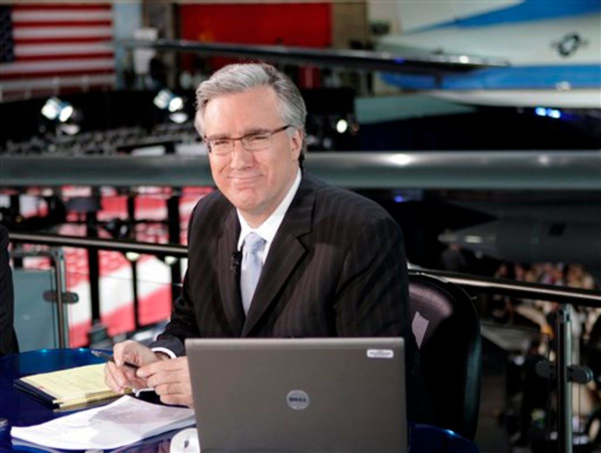 FILE - In this May 3, 2007 file photo, Keith Olbermann of MSNBC poses at the Ronald Reagan Library in Simi Valley, Calif.,  (AP Photo/Mark J. Terrill, file) (AP)