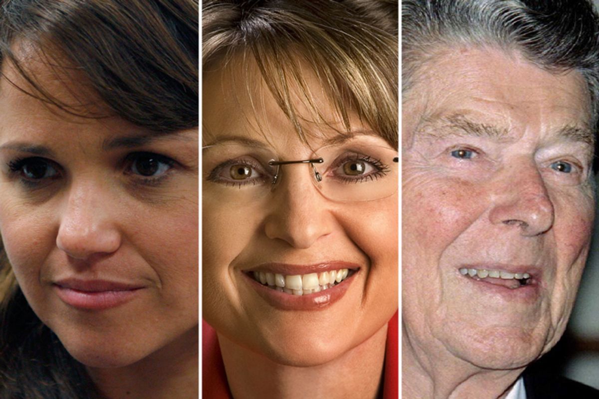 Christine O'Donnell, Sarah Palin and Ronald Reagan