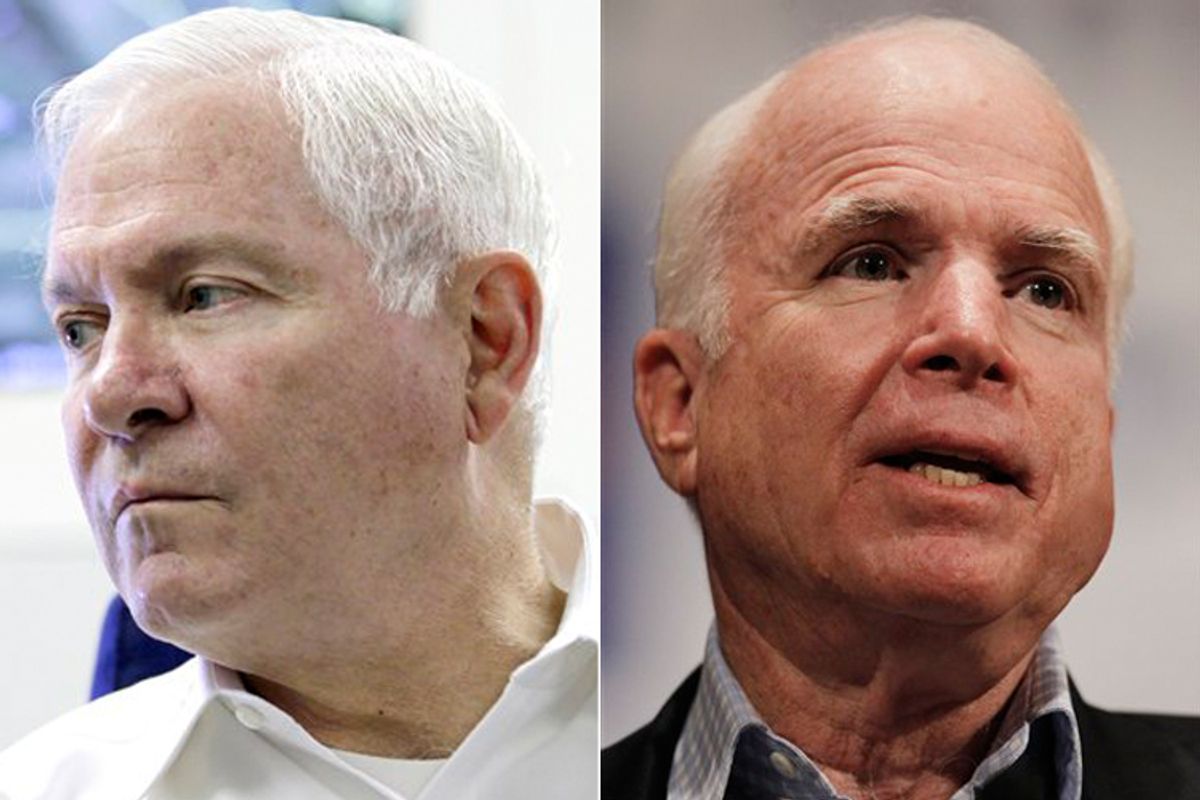 Robert Gates and John McCain