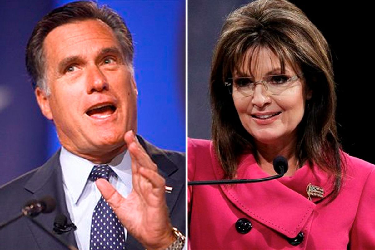 Mitt Romney and Sarah Palin