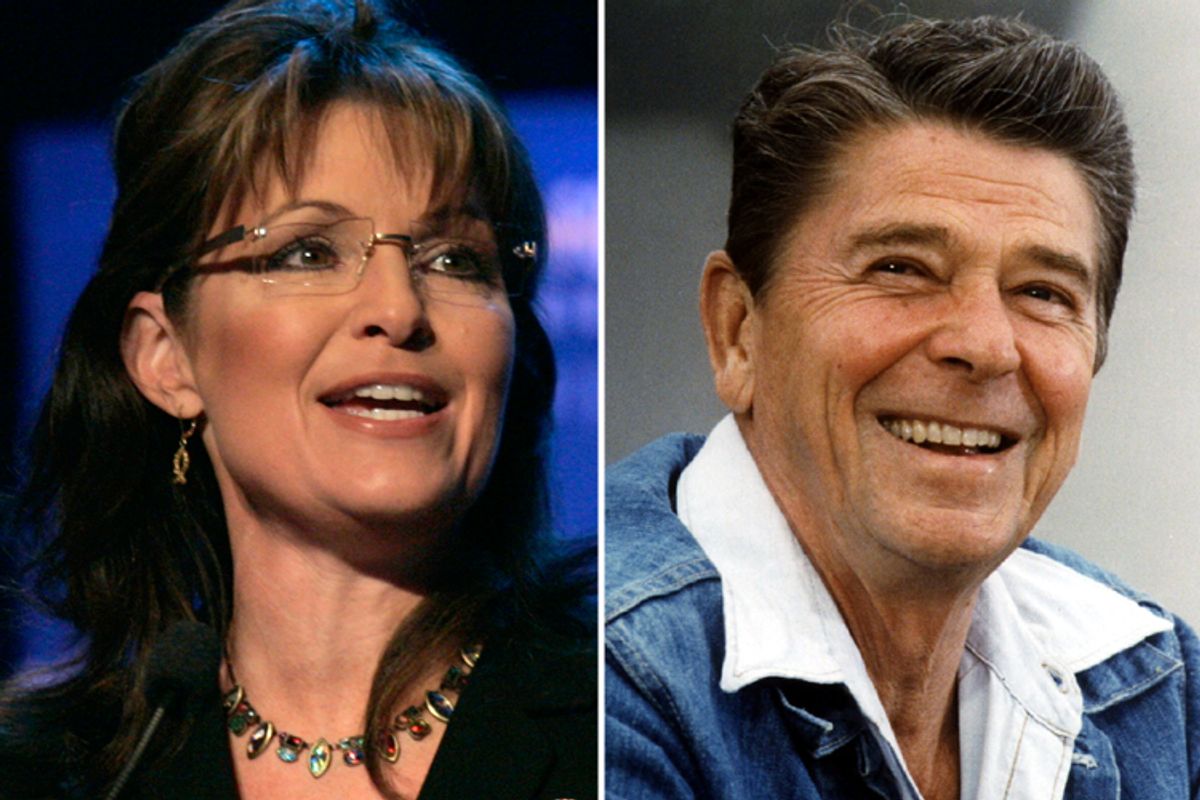 Sarah Palin and Ronald Reagan