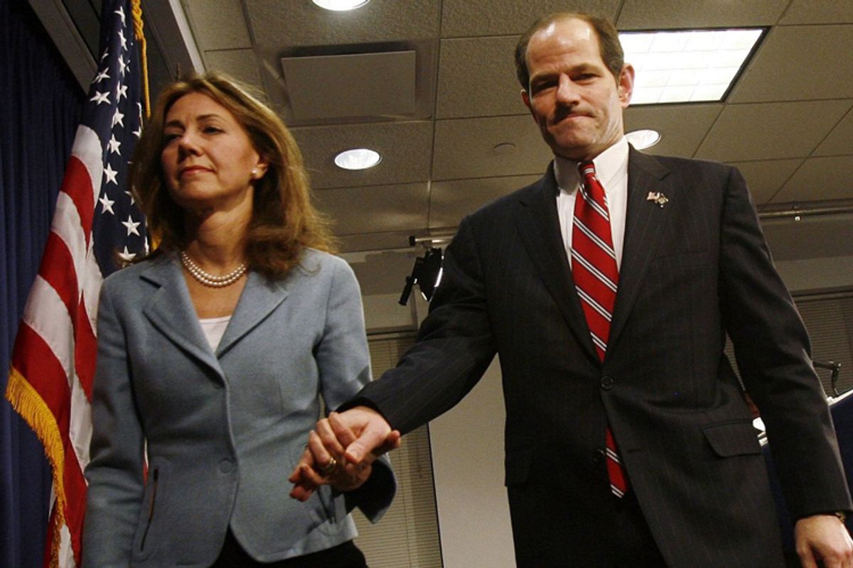 Silda and Eliot Spitzer, in a scene from "Client 9."