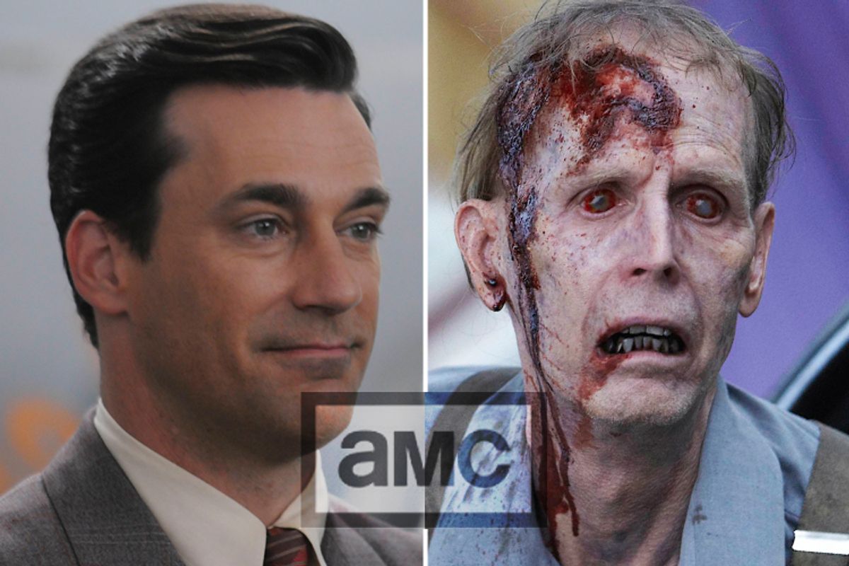 Stills from "Mad Men" and "The Walking Dead"