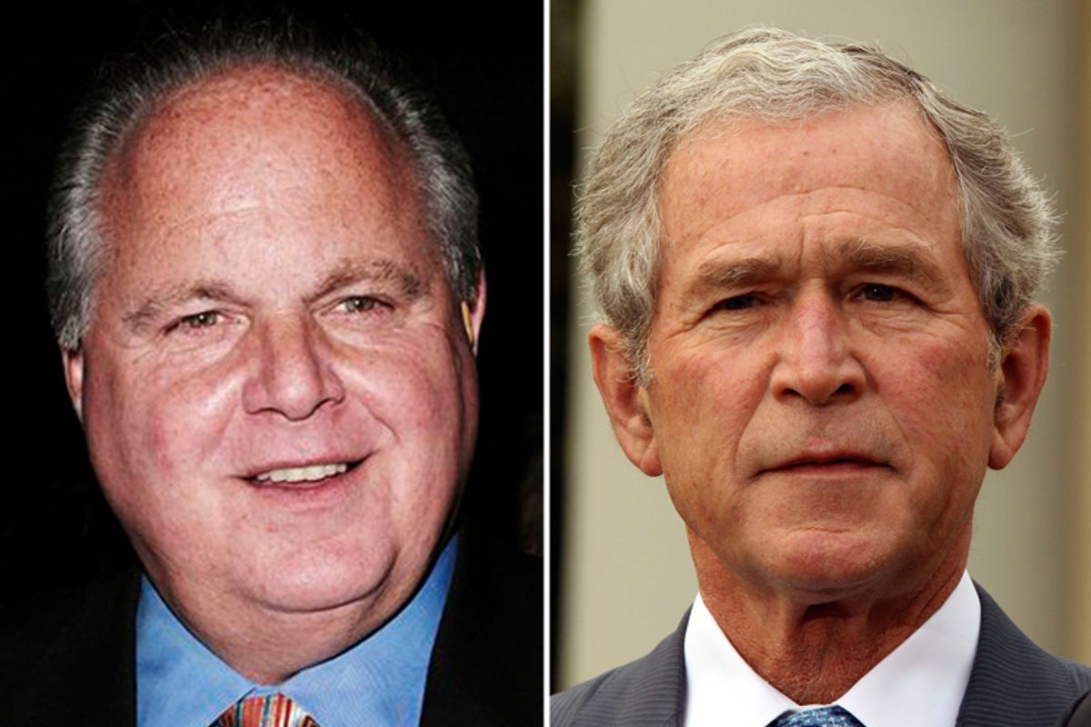 Rush Limbaugh and George W. Bush