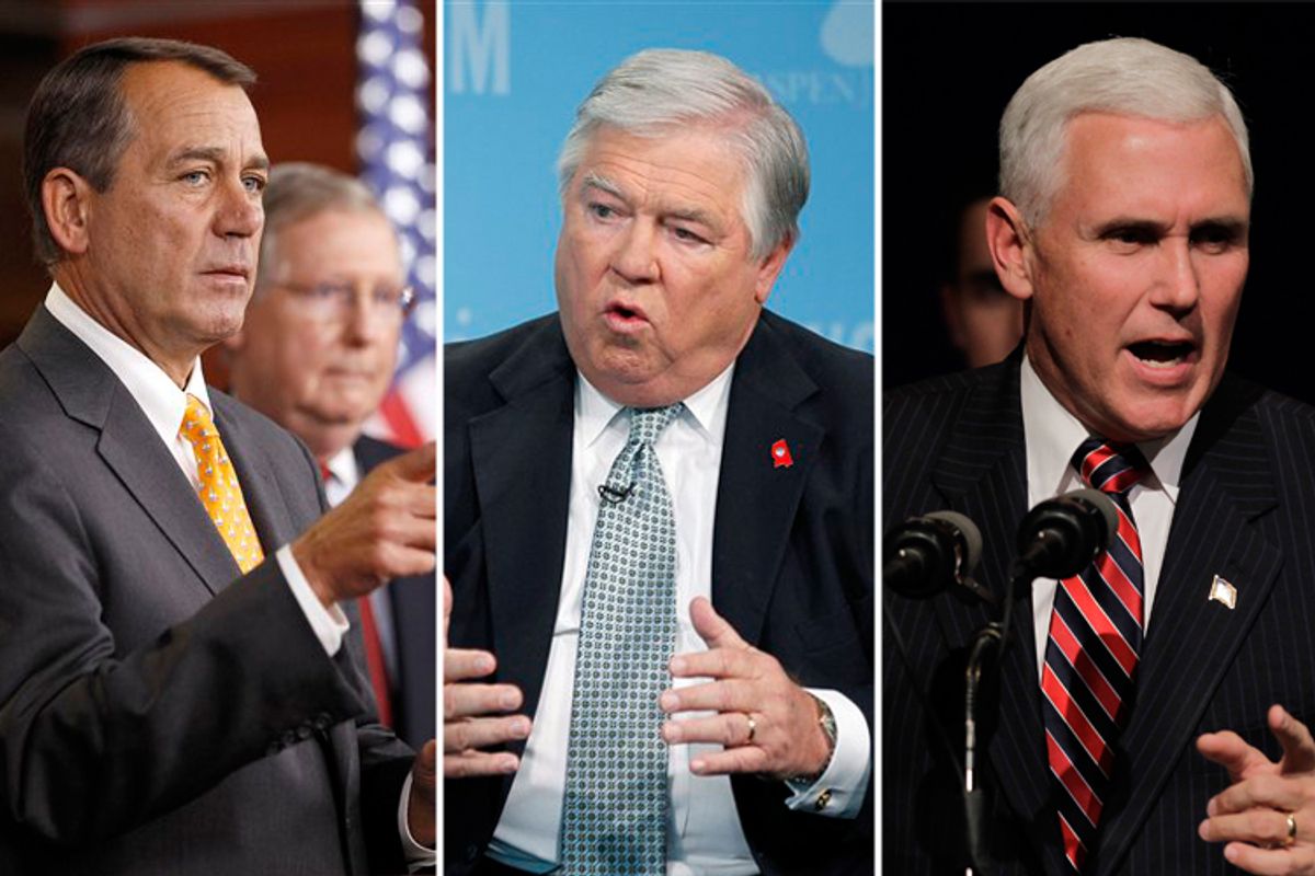 John Boehner, Haley Barbour and Mike Pence
