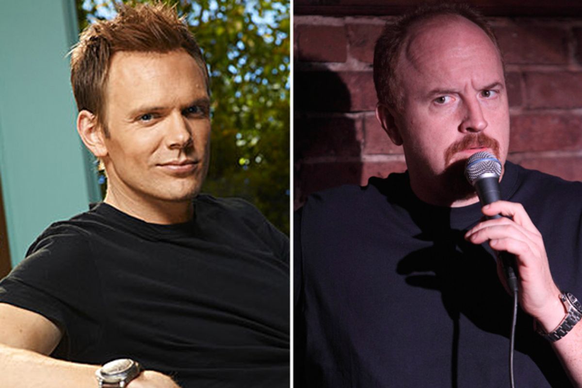 Joel McHale, left, and Louis CK -- two charismatic entertainers who did not make Salon's Men on Top 2010.