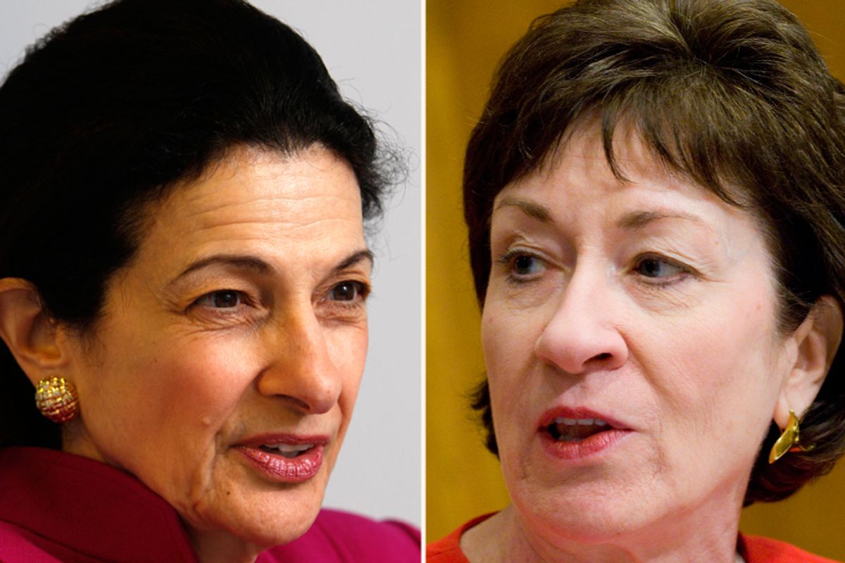 Olympia Snowe and Susan Collins  