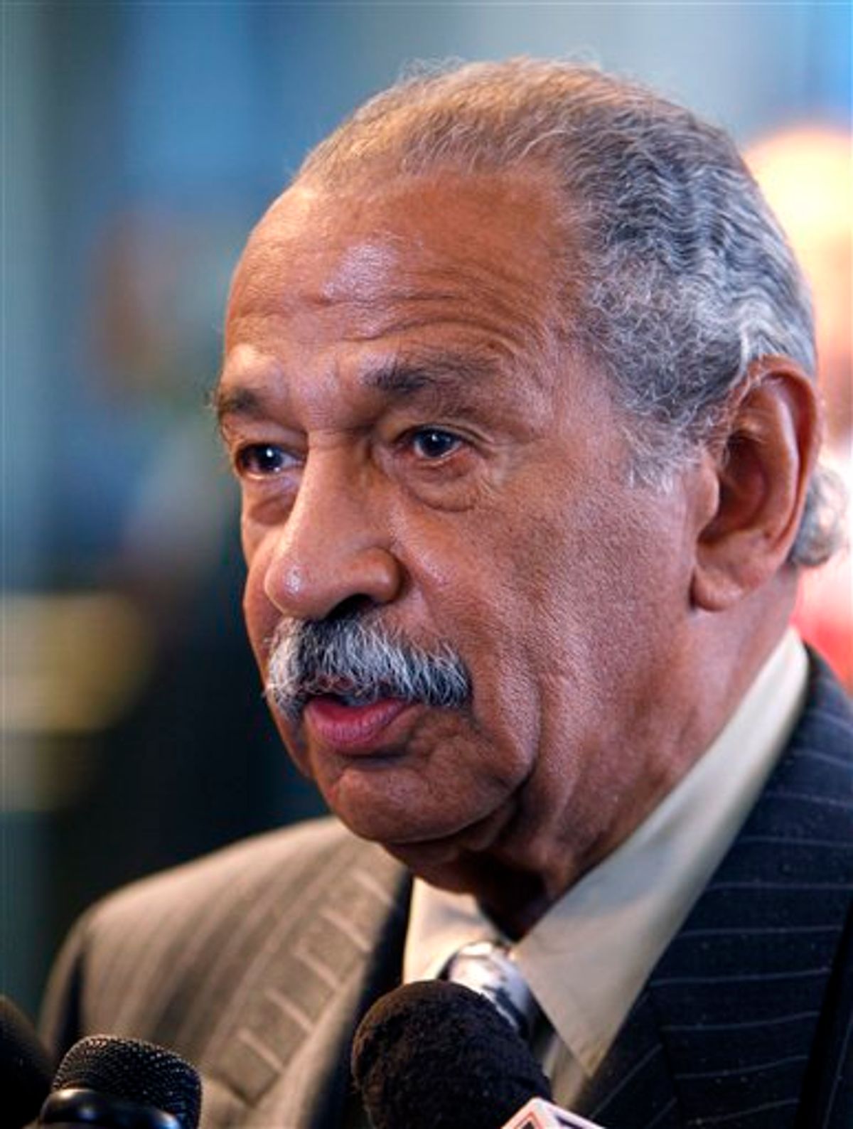 FILE - In this Nov. 9, 2009 file photo, Rep. John Conyers, D-Mich., is seen in Detroit. Conyers, the powerful chairman of the U.S. House Judiciary Committee, had his driver's license suspended for a month this summer when a check he used to pay the renewal fee bounced, according to state driving records obtained by The Associated Press. (AP Photo/Carlos Osorio, File)   (AP)