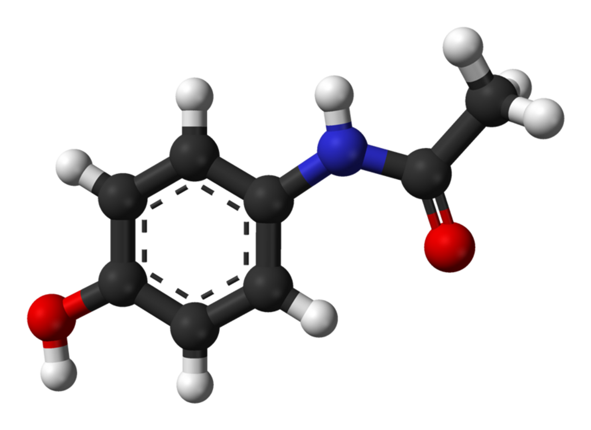 Paracetamol molecule (Acetaminophen)    
