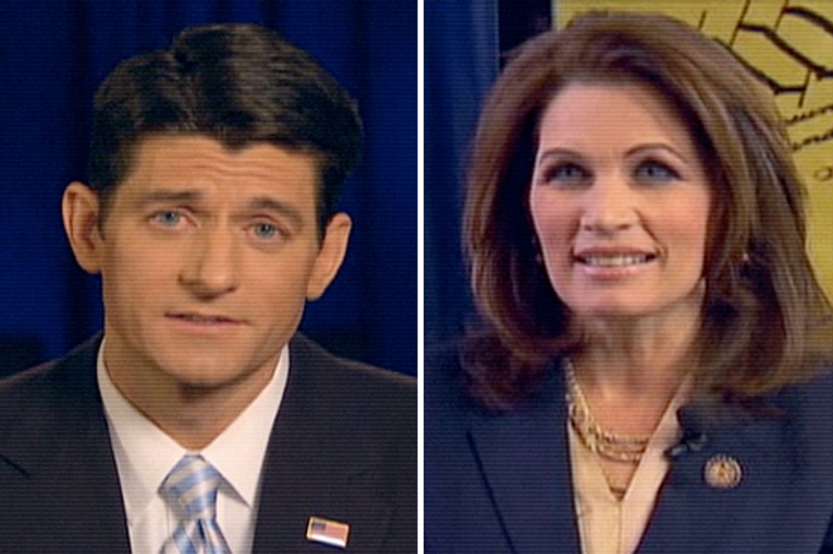 Rep. Paul Ryan and Rep. Michele Bachmann 