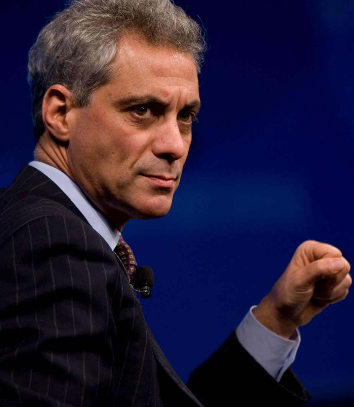 Rahm Emanuel, chief of staff for President-elect Barack Obama, addresses a gathering of corporate CEOs at an economic conference sponsored by The Wall Street Journal, at the Four Seasons Hotel in Washington, Tuesday, Nov. 18, 2008. Emanuel was a senior advisor to President Bill Clinton and has represented the Fifth Congressional District of Illinois in the House of Representatives since 2002. (AP Photo/J. Scott Applewhite) (Associated Press)