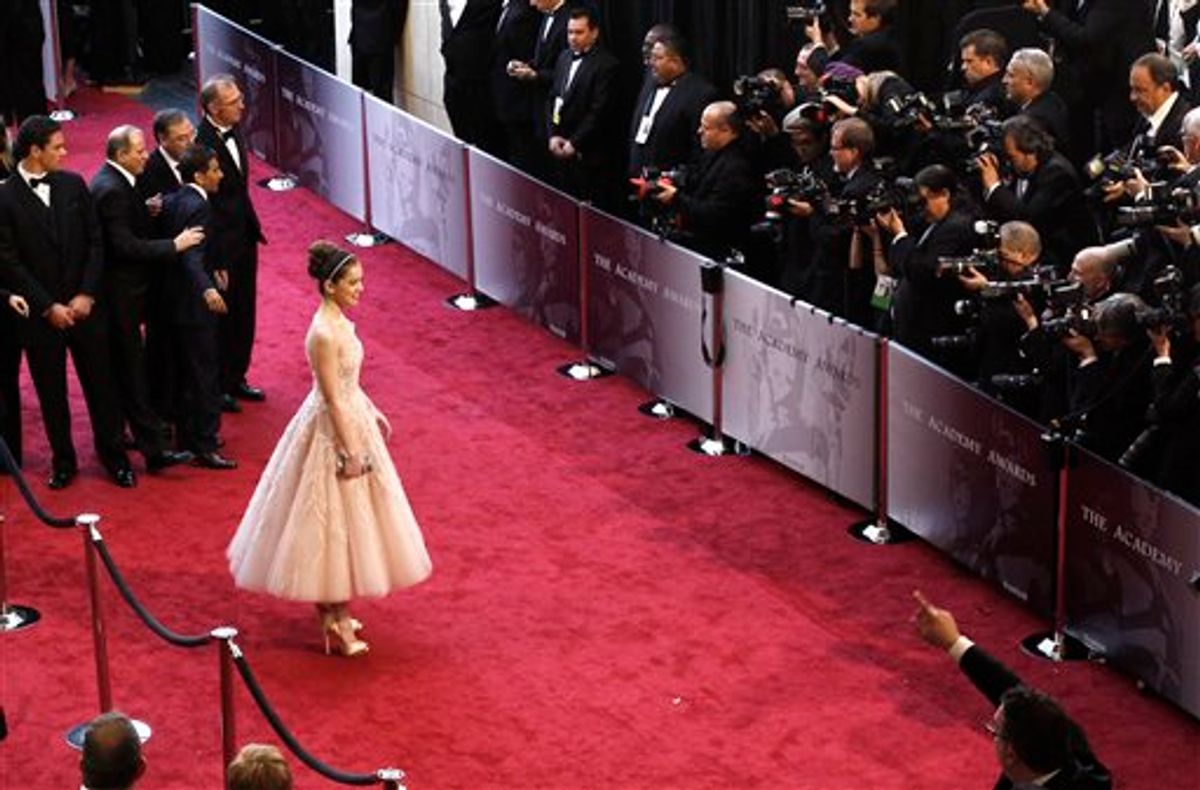 Actress Hailee Steinfeld arrives before the 83rd Academy Awards on Sunday, Feb. 27, 2011, in the Hollywood section of Los Angeles. (AP Photo/Matt Sayles)  (AP)