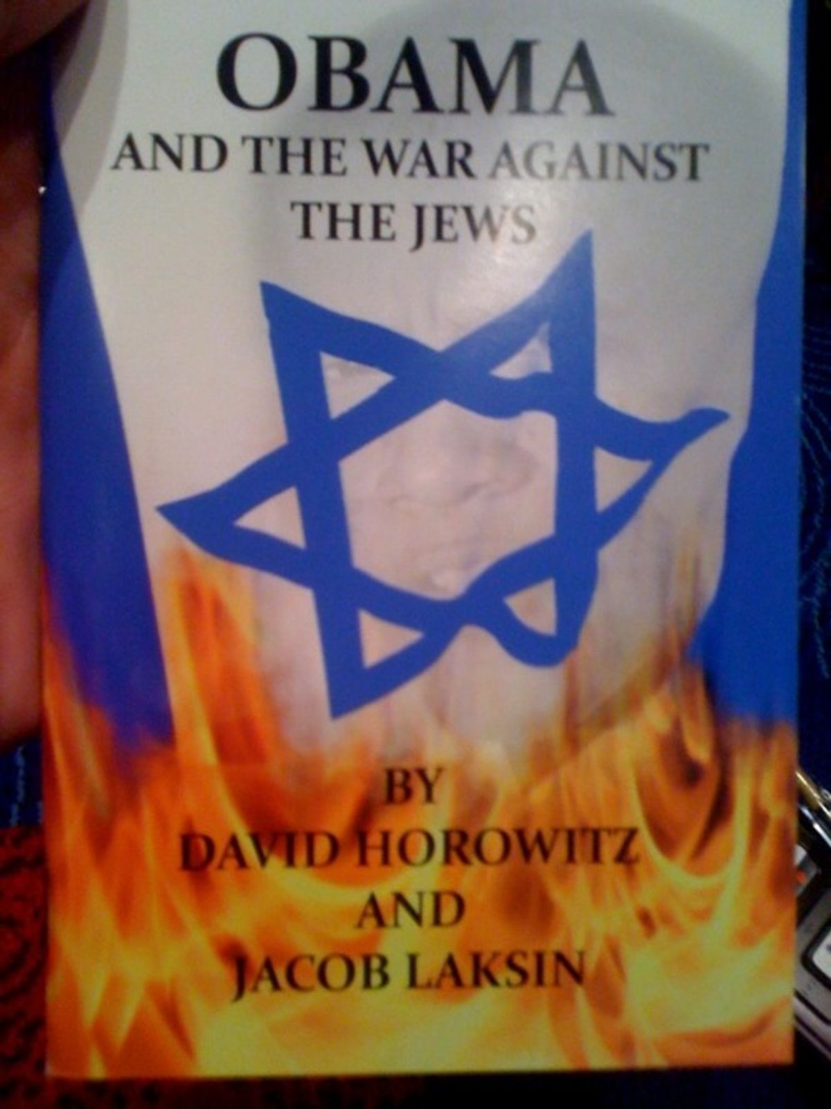 The cover of a book by David Horowitz being handed out at CPAC 2011.