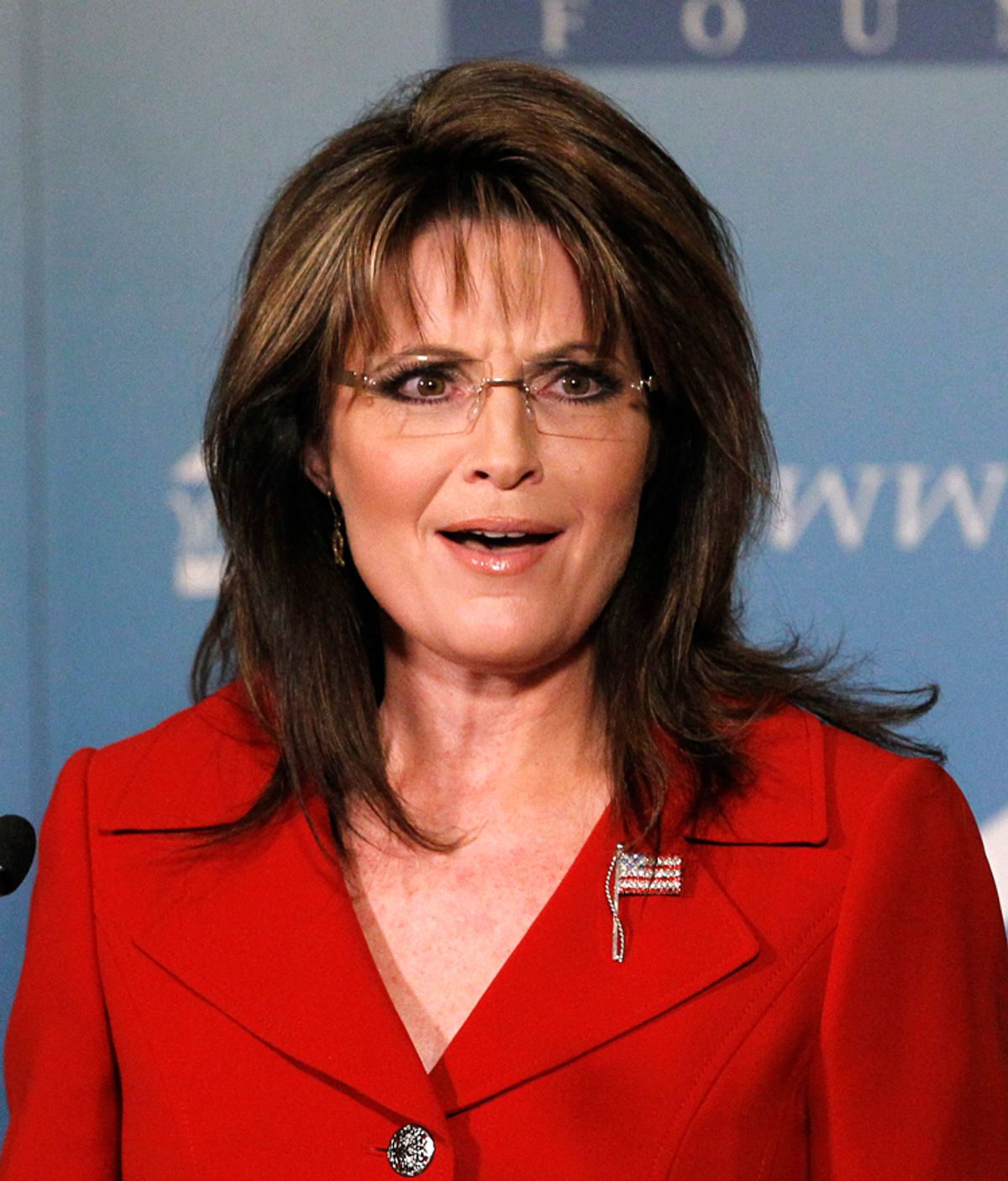 Former Alaska governor Sarah Palin delivers a keynote speech at the Reagan 100 opening banquet at Reagan Ranch Center in Santa Barbara, California February 4, 2011. The event celebrates the 100th anniversary of former U.S. President Ronald Reagan's birthday.    REUTERS/Mario Anzuoni (UNITED STATES - Tags: POLITICS PROFILE)  (Â© Mario Anzuoni / Reuters)