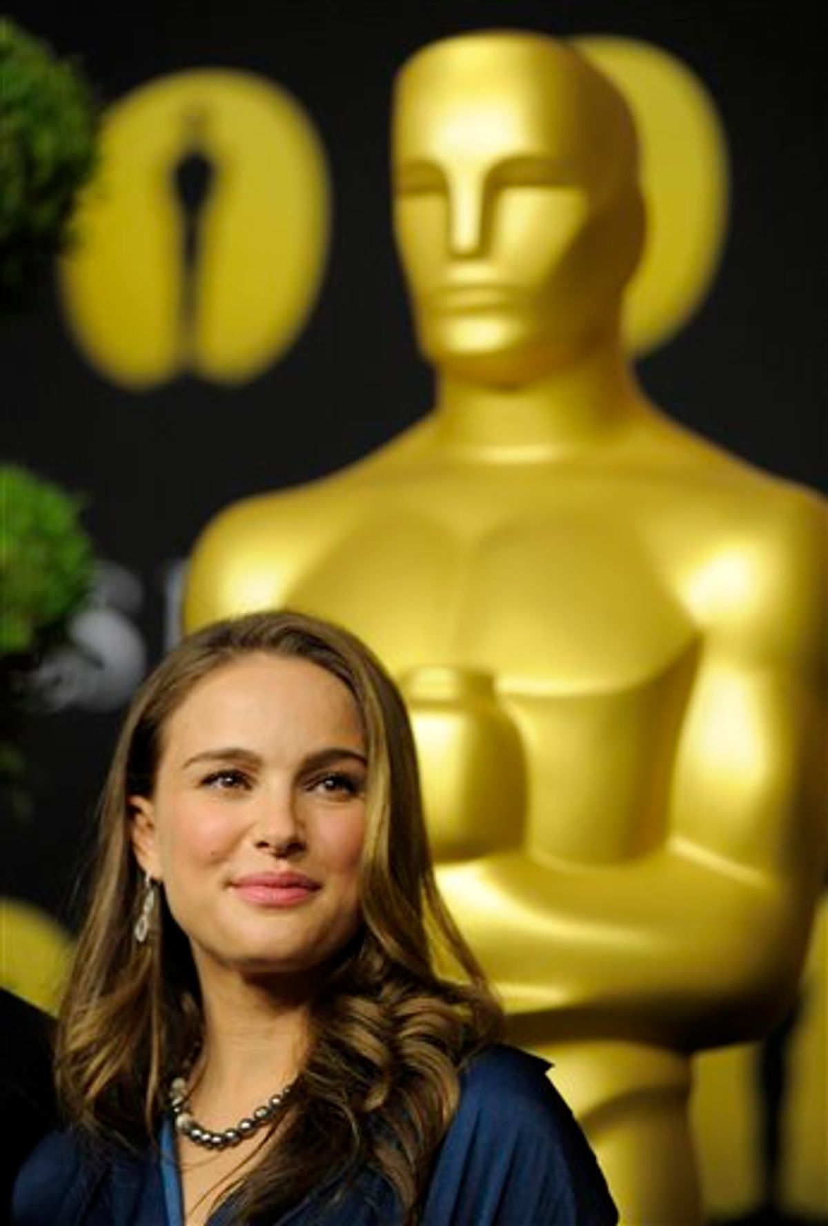 Natalie Portman, an Oscar nominee for Actress in a Leading Role for "Black Swan," arrives at the 30th Academy Awards Nominees Luncheon in Beverly Hills, Calif., Monday, Feb. 7, 2011. (AP Photo/Chris Pizzello) (AP)