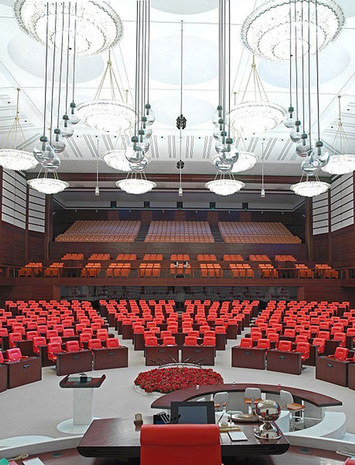 Inside of the Turkish Parliament in capital city Ankara