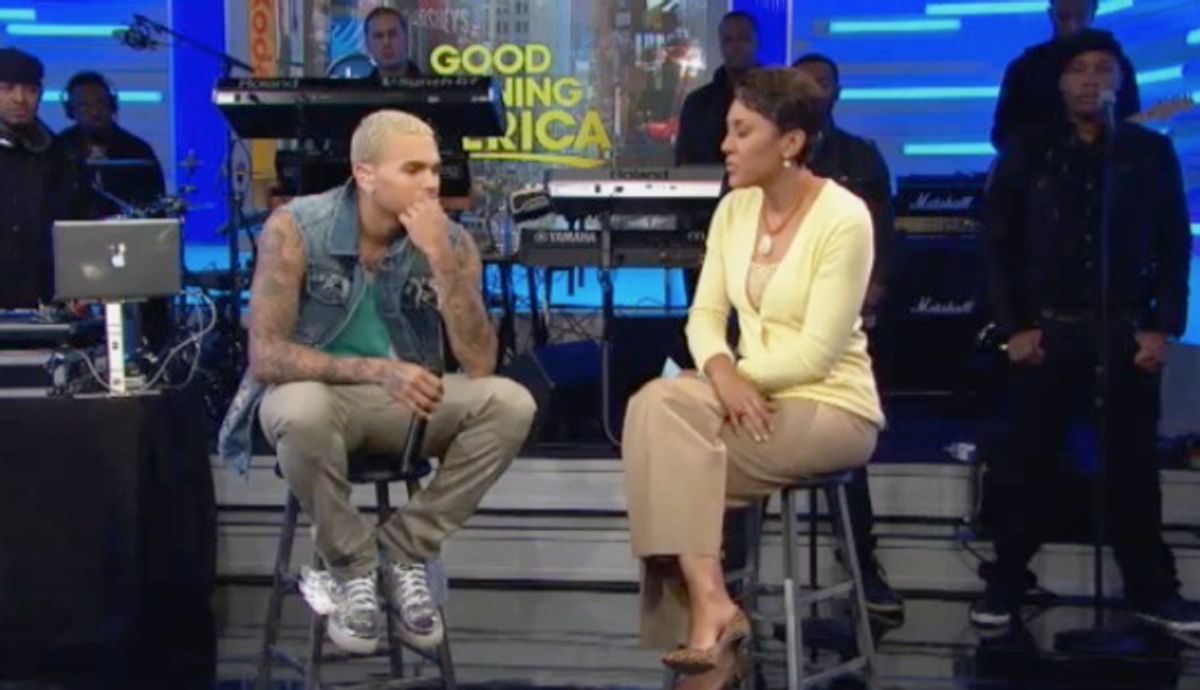 Chris Brown on "Good Morning America."