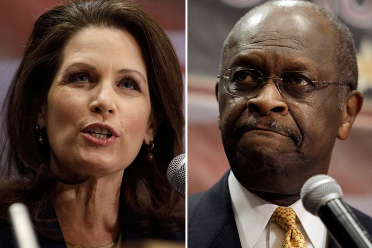 Michele Bachmann and Herman Cain