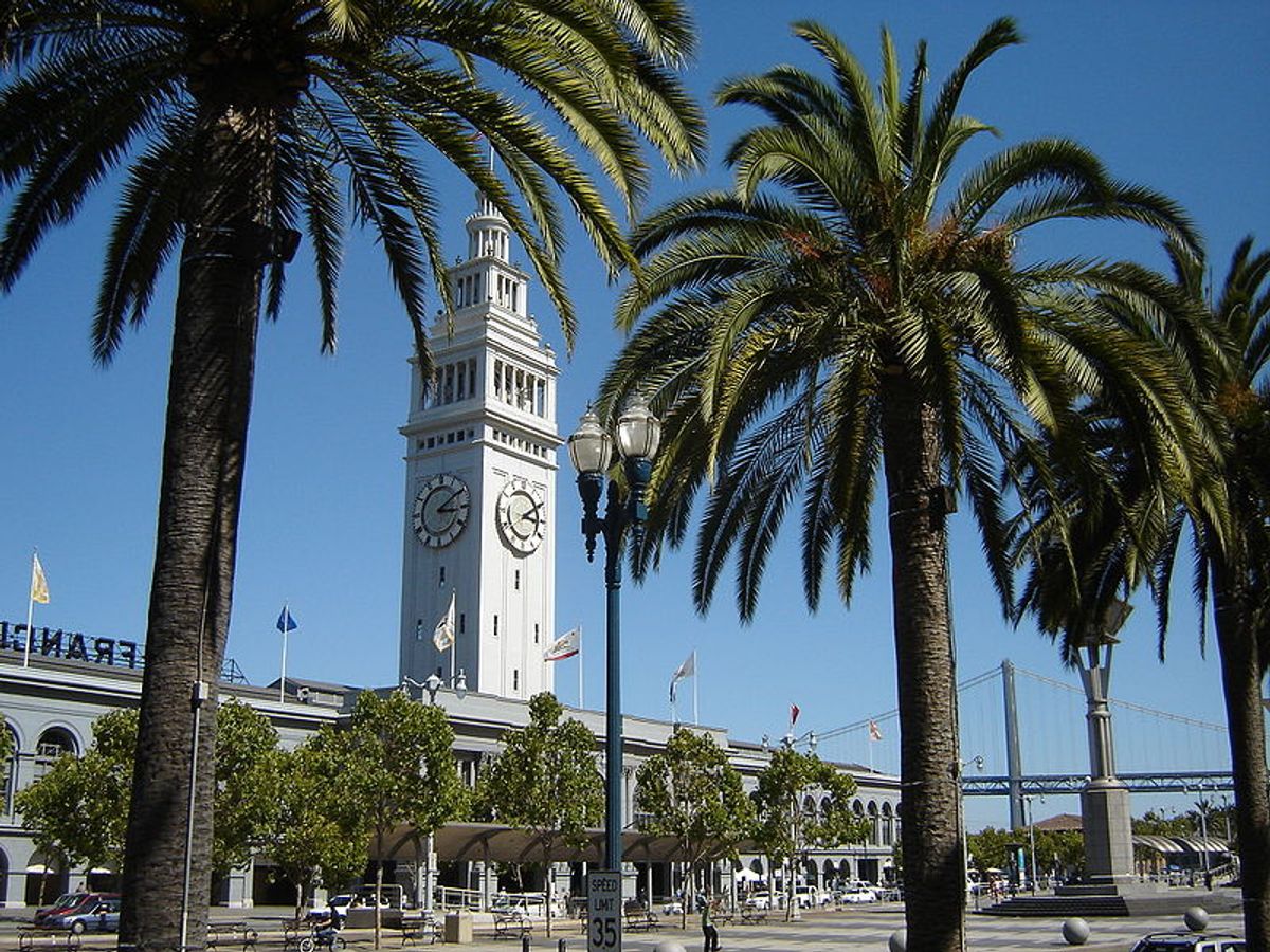 The Ferry Building in San Francisco along the Embarcadero