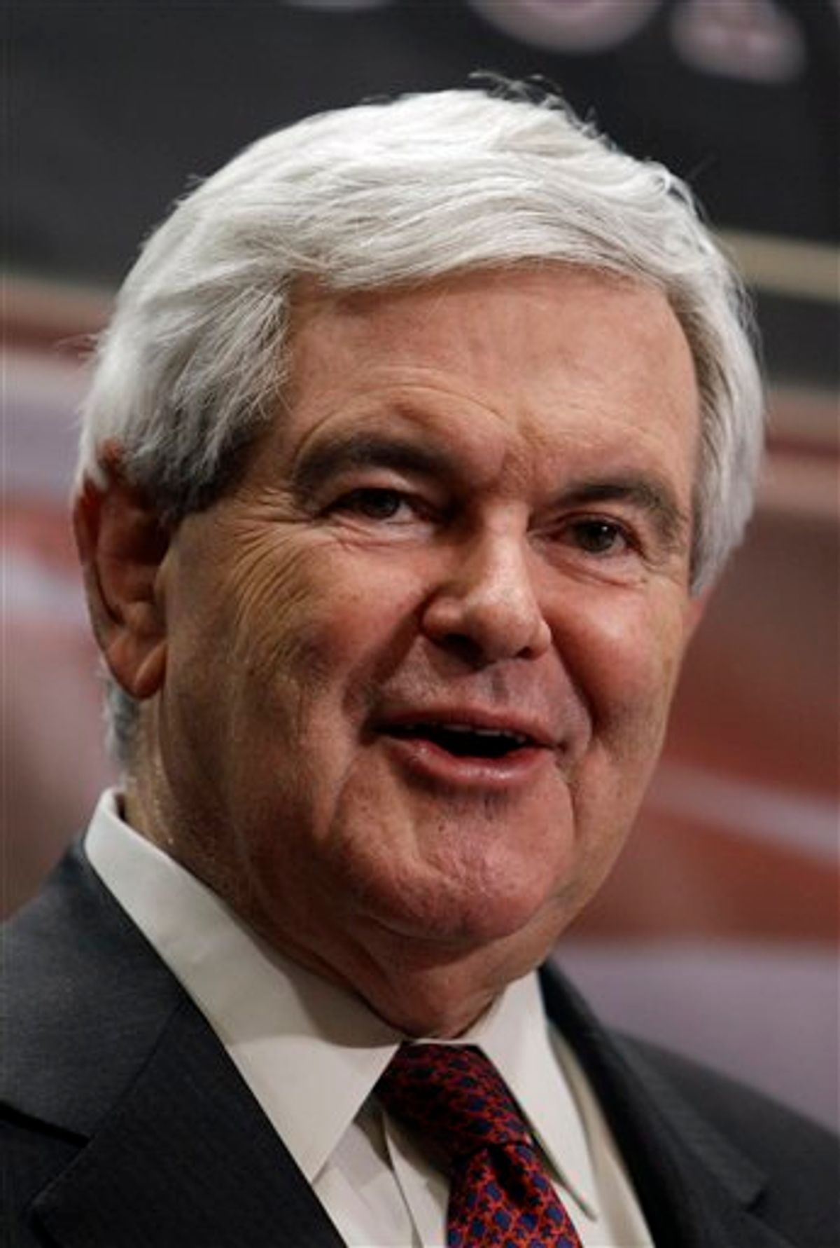 Former House Speaker Newt Gingrich speaks during the Conservative Principles Conference Saturday, March 26, 2011, in Des Moines, Iowa. (AP Photo/Charlie Neibergall) (AP)