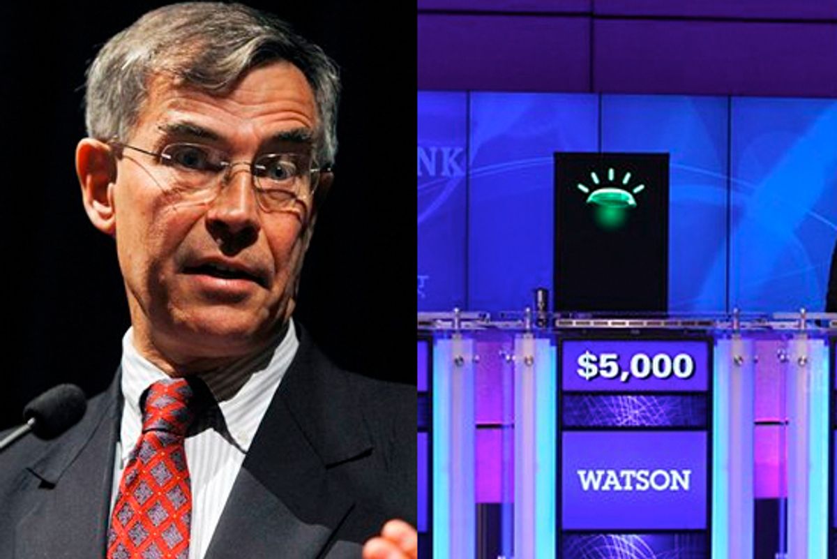 Rep. Rush Holt and Watson, the Jeopardy computer