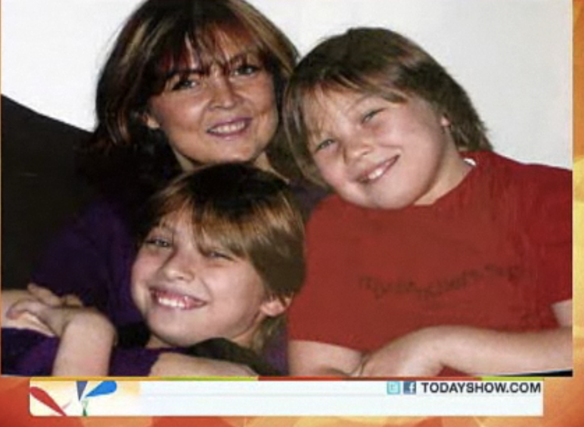 Author Rahna Reiko Rizzuto with her two sons, a picture featured on "The Today Show."