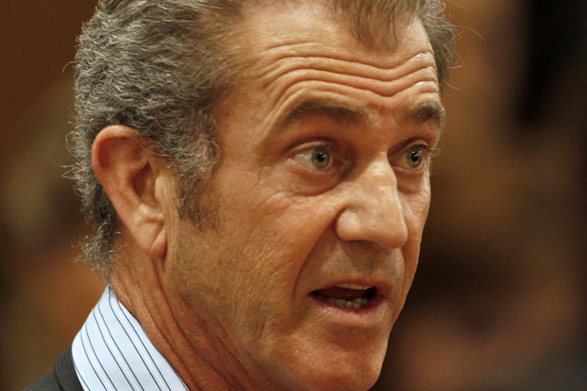 Mel Gibson appears at Los Angeles Airport Courthouse Friday, March 11, 2011, in Los Angeles where Gibson pleaded no contest to a misdemeanor spousal battery charge. He was sentenced to 36 months of probation and ordered to attend 52 weeks of domestic violence counseling. Gibson, 55, was accused of striking then-girlfriend Oksana Grigorieva during a fight in January 2010 at the actors Malibu home. He was charged after a lengthy investigation by authorities.  (AP Photo/Mark Boster/Pool)  (Mark Boster)