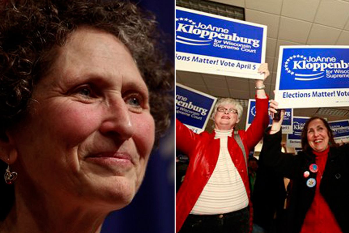 JoAnne Kloppenburg and some of her supporters
