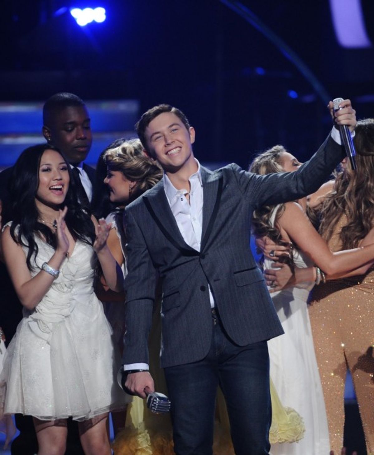 AMERICAN IDOL: Scotty McCreery learns that he is the next American Idol during the season ten AMERICAN IDOL GRAND FINALE at the Nokia Theatre on Weds. May 25, 2011 in Los Angeles, California.  CR: Michael Becker/FOX