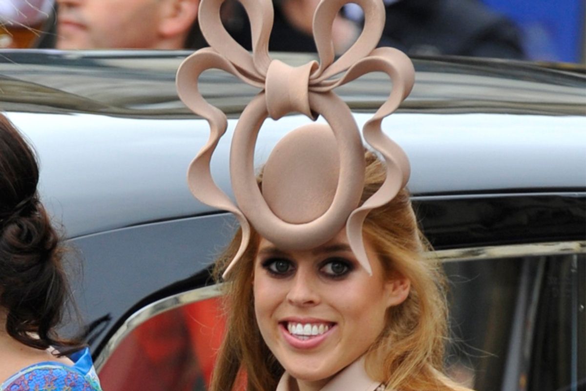 This kind of hat is called a fascinator, for obvious reasons.