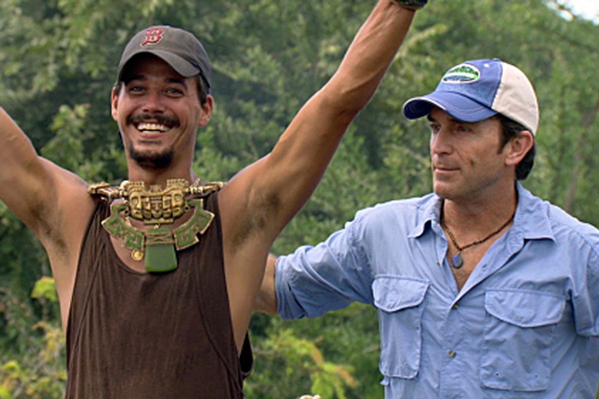The once and future champ: "Survivor: Redemption Island" winner "Boston" Rob Mariano with host Jeff Probst.
