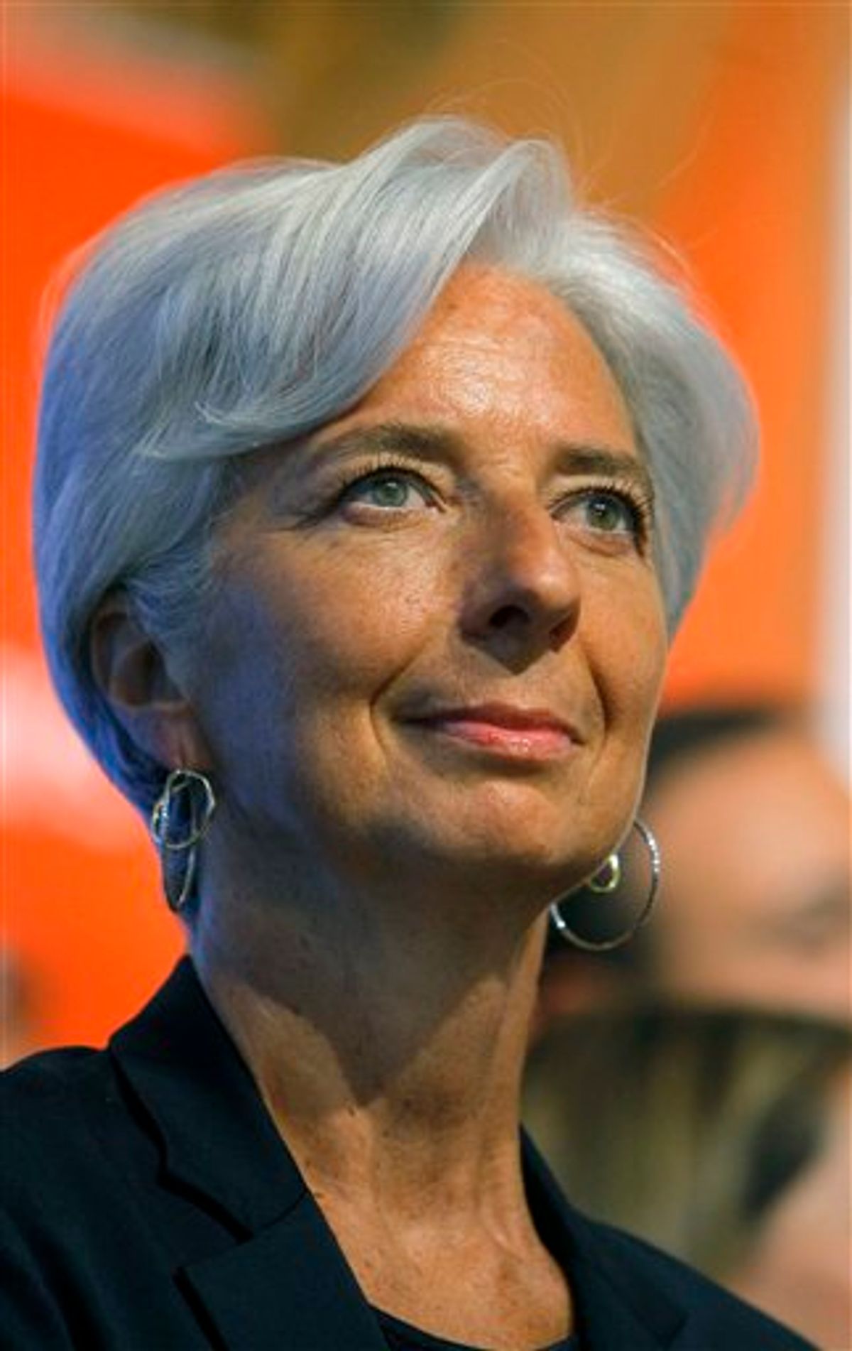 France's Finance and Economy Minister Christine Lagarde is seen during the ringing of the opening bell at the Paris Euronext opening day Tuesday, May 24, 2011. Momentum grew for  Lagarde's potential candidacy to the top job at the IMF, with the Netherlands becoming the latest European government to offer its support. The Frenchwoman, however, kept silent about whether she even wants the job. (AP Photo/Jacques Brinon) (AP)