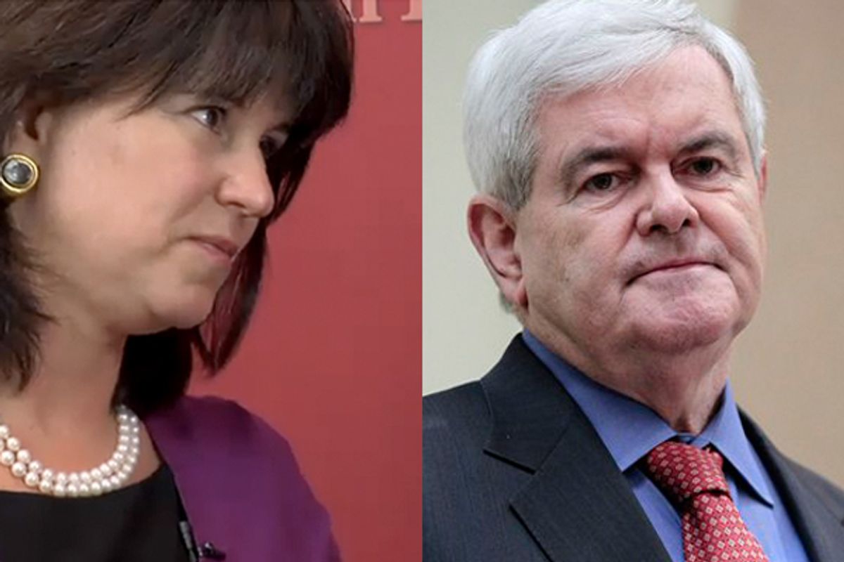 Jackie Gingrich Cushman and Newt Gingrich