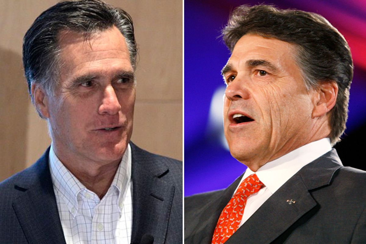 Mitt Romney and Rick Perry