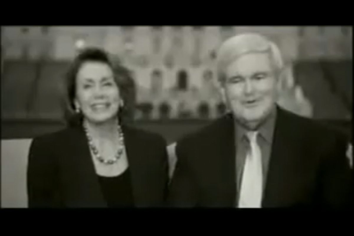 Nancy Pelosi and Newt Gingrich in a 2008 climate change ad.   