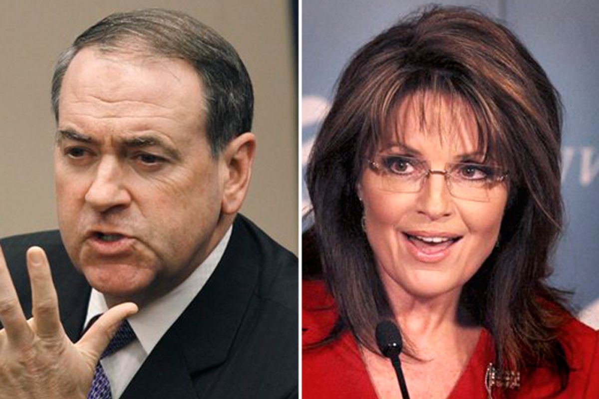 Mike Huckabee and Sarah Palin