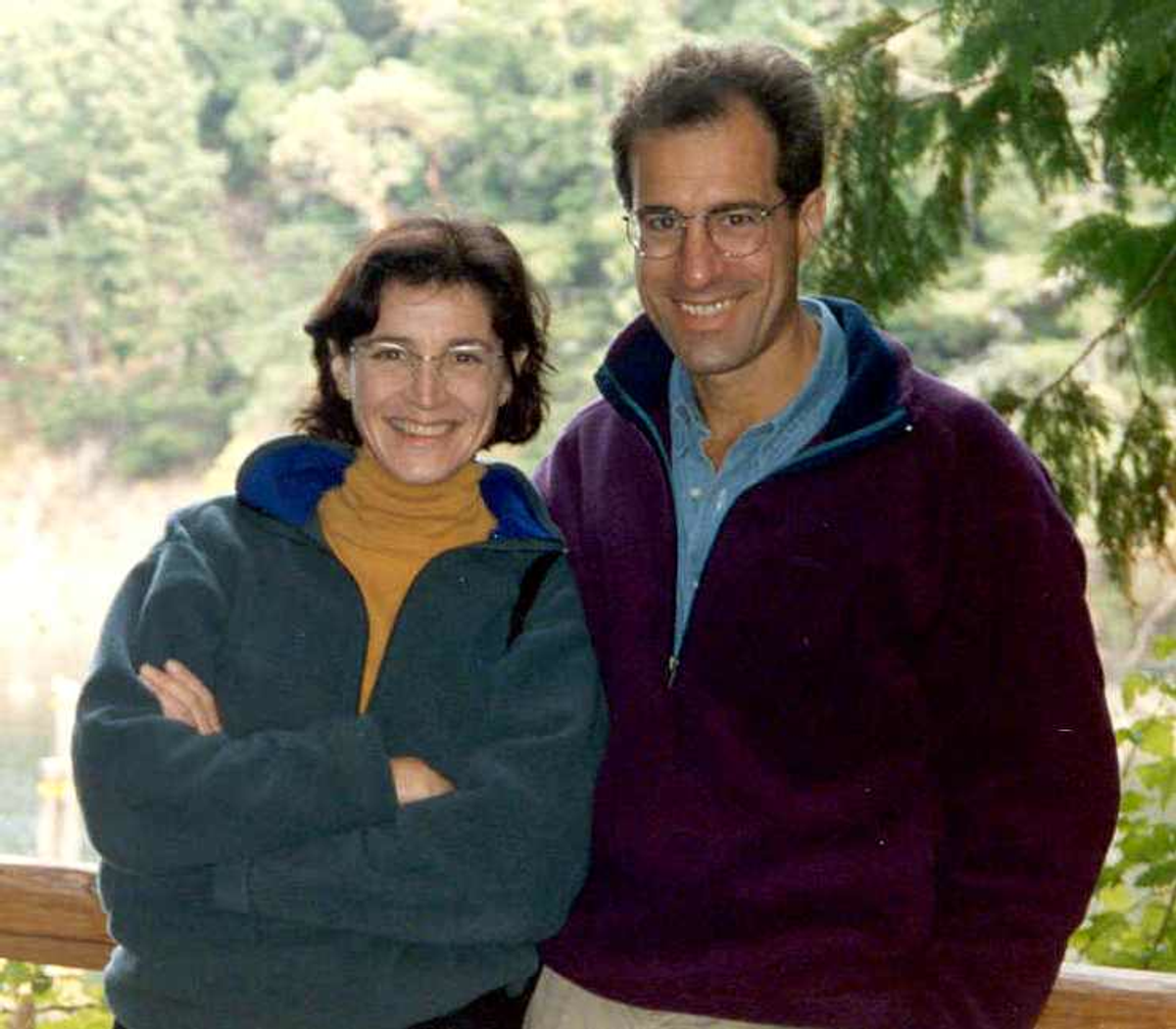 The author and her husband in 1997
