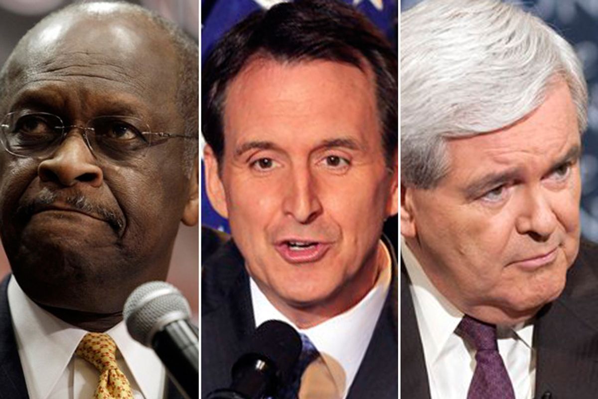 Herman Cain, Tim Pawlenty and Newt Gingrich