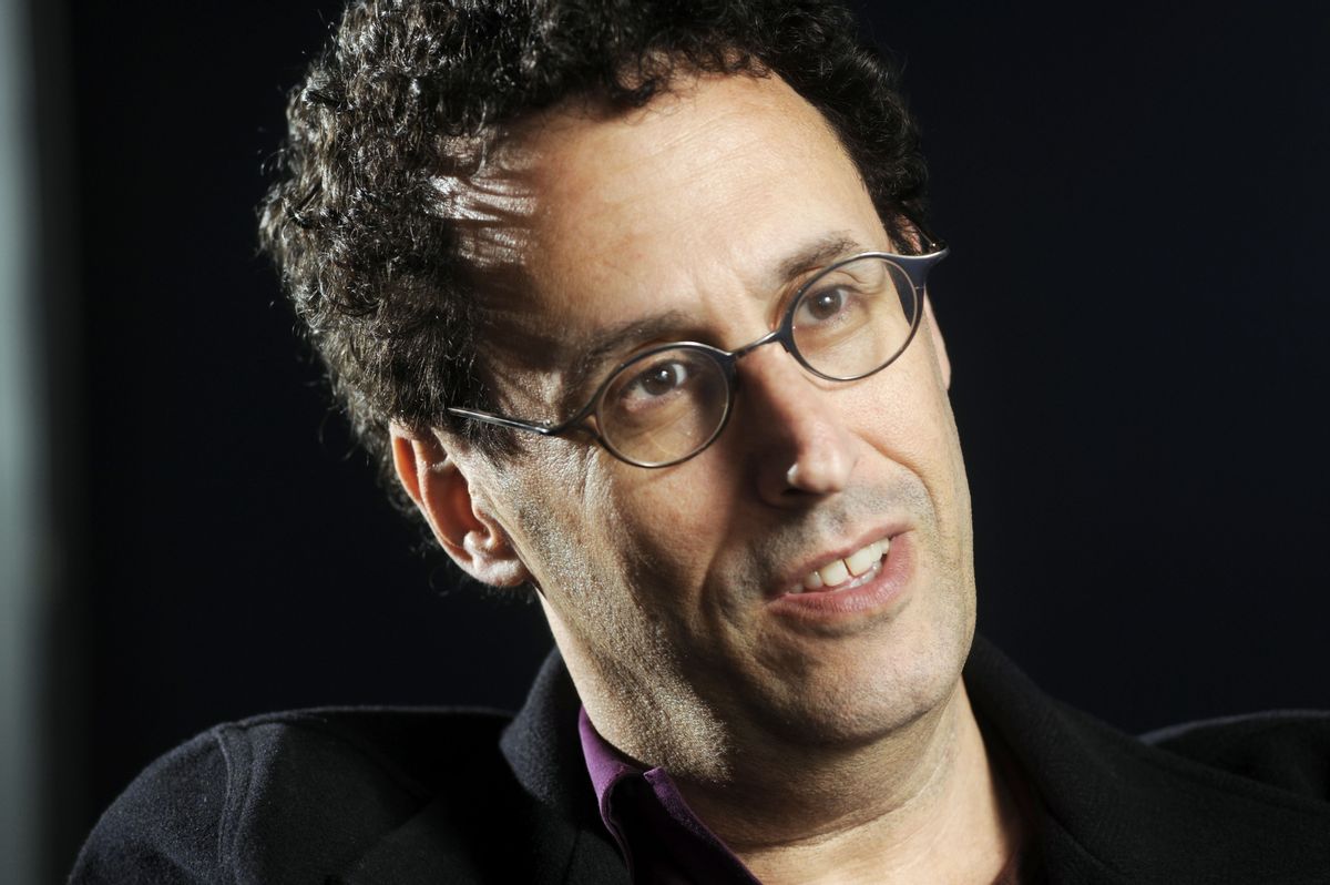 FILE - In this April 30, 2009 file photo, Tony Kushner is shown during a break from rehearsal of his new play at the Guthrie Theatre in Minneapolis, Minn. (AP Photo/Craig Lassig, file)  (Associated Press)