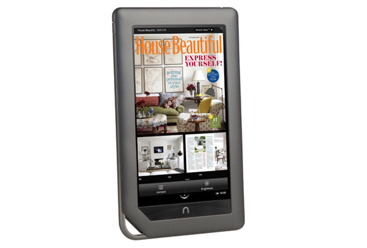 The Nook Color: first e-reader actually aimed at reading.