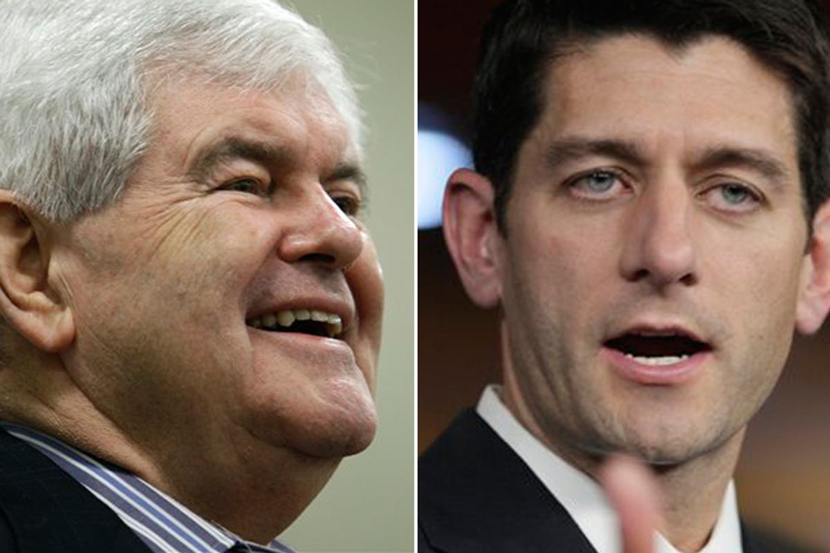 Newt Gingrich and Paul Ryan