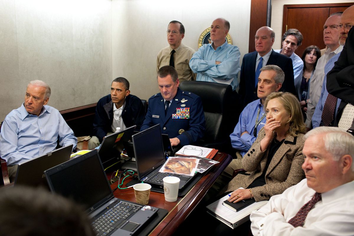 The iconic shot inside the Situation Room, May 1, 2011.