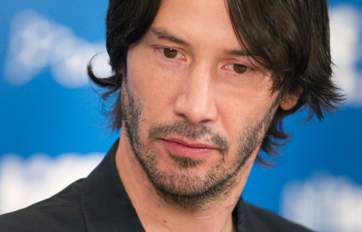 Actor Keanu Reeves attends a news conference to promote the film "Henry's Crime" during the 35th Toronto International Film Festival, September 14, 2010.  REUTERS/Fred Thornhill  (CANADA - Tags: ENTERTAINMENT)   (Â© Fred Thornhill / Reuters)