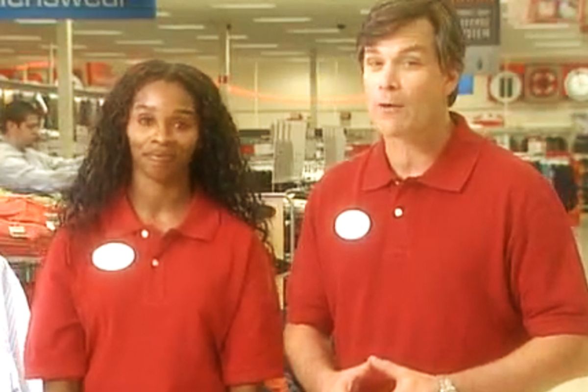Actors (and union members) Nicky Buggs and Ric Reitz in Target's anti-union film