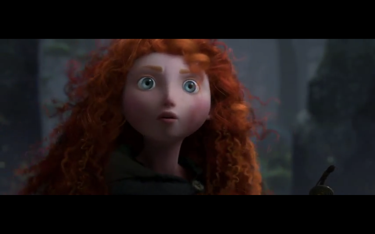 The heroine of Pixar's forthcoming film, "Brave."